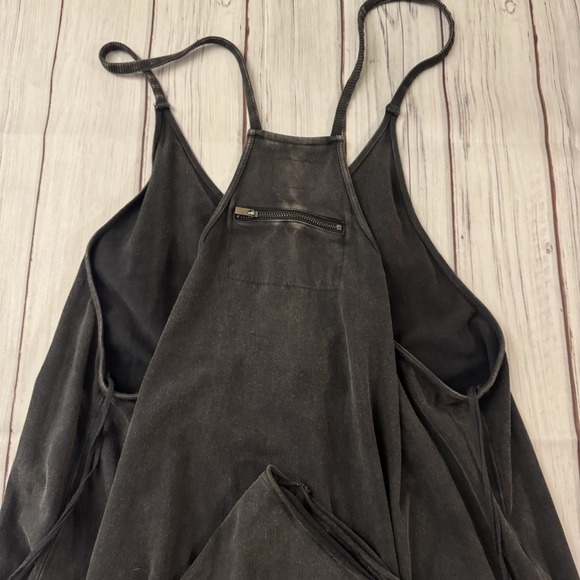 Free People Movement Size Small Hot Shot One Piece Jumpsuit Romper Washed Black - Picture 9 of 11